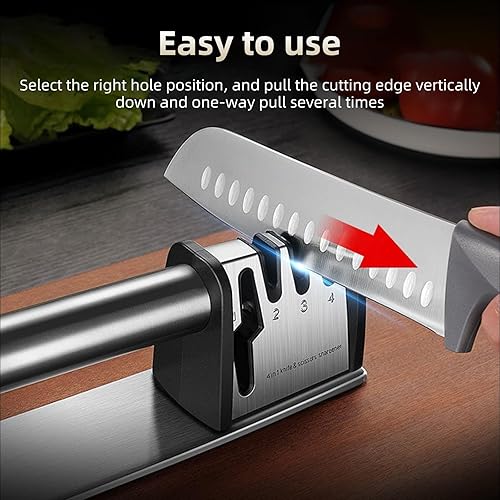 Miniatura 2 de Kit de afilador de cuchillos. Herramienta de afilado de cuchillas y tijeras de cocina profesional 4 en 1, potentes accesorios de afilado de