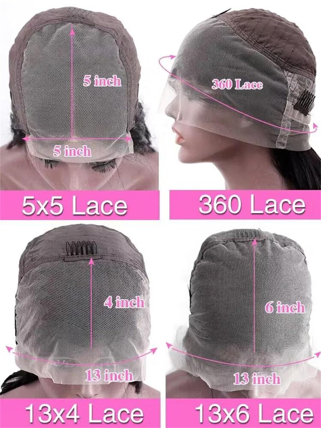Womens Straight Lace Front Human Hair Wig 40 46 Inch 200 Density HD Transparent Lace Pre Plucked wigs