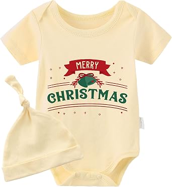 YSCULBUTOL Baby Twins Bodysuit Merry Christmas New Newborn Girl Matching Outfits Sister Dresses Infant Romper