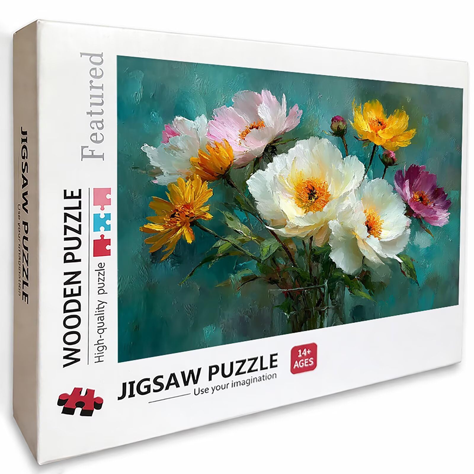 Vase Puzzle 4000 Teile für Erwachsene, DIY Holzpuzzle 141x87cm, Holzpuzzle Erwachsene für Die Ganze Familie, Groß Deko Puzzles und Geschenke, Clevere Rätsel, Geschenk für Mädchen, (GrüN) 2-8548