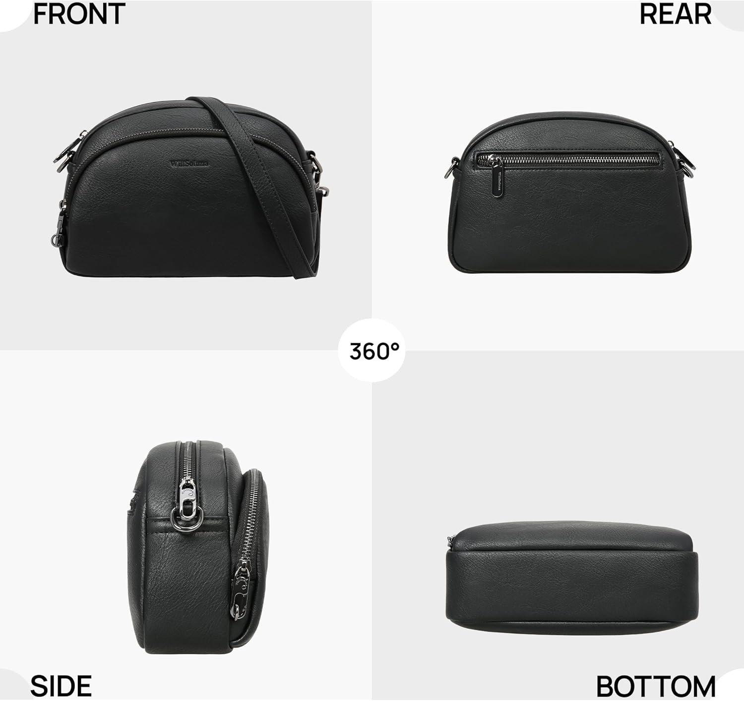 Leather Crossbody Bags for Women Anti-Theft Purses Vintage Saddle Handbag Small Cross Body Shoulder Bag - Image 5