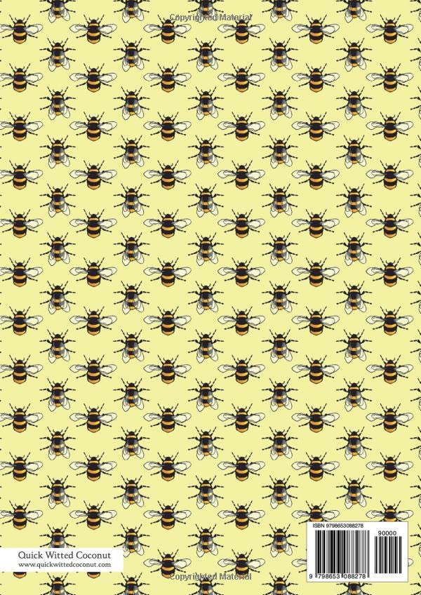 Bumblebee Notebook - Lined Pages - A4 - Premium: (Yellow Edition) Fun notebook 192 lined pages (A4 / 8.27x11.69 inches / 21x29.7cm) - Image 2