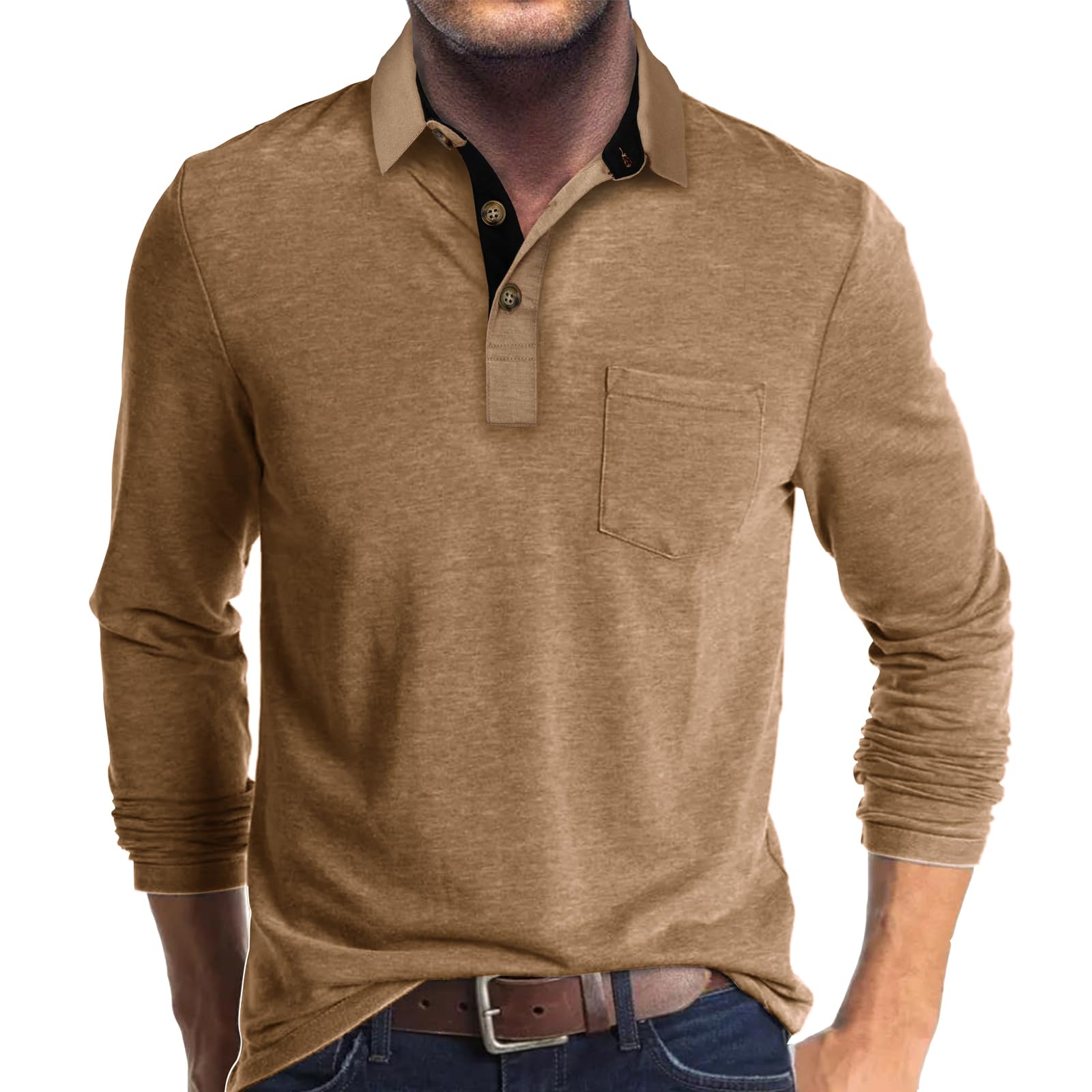 Goferikuvamens Fashion Polo Shirts Short Sleeve Shirt Classic