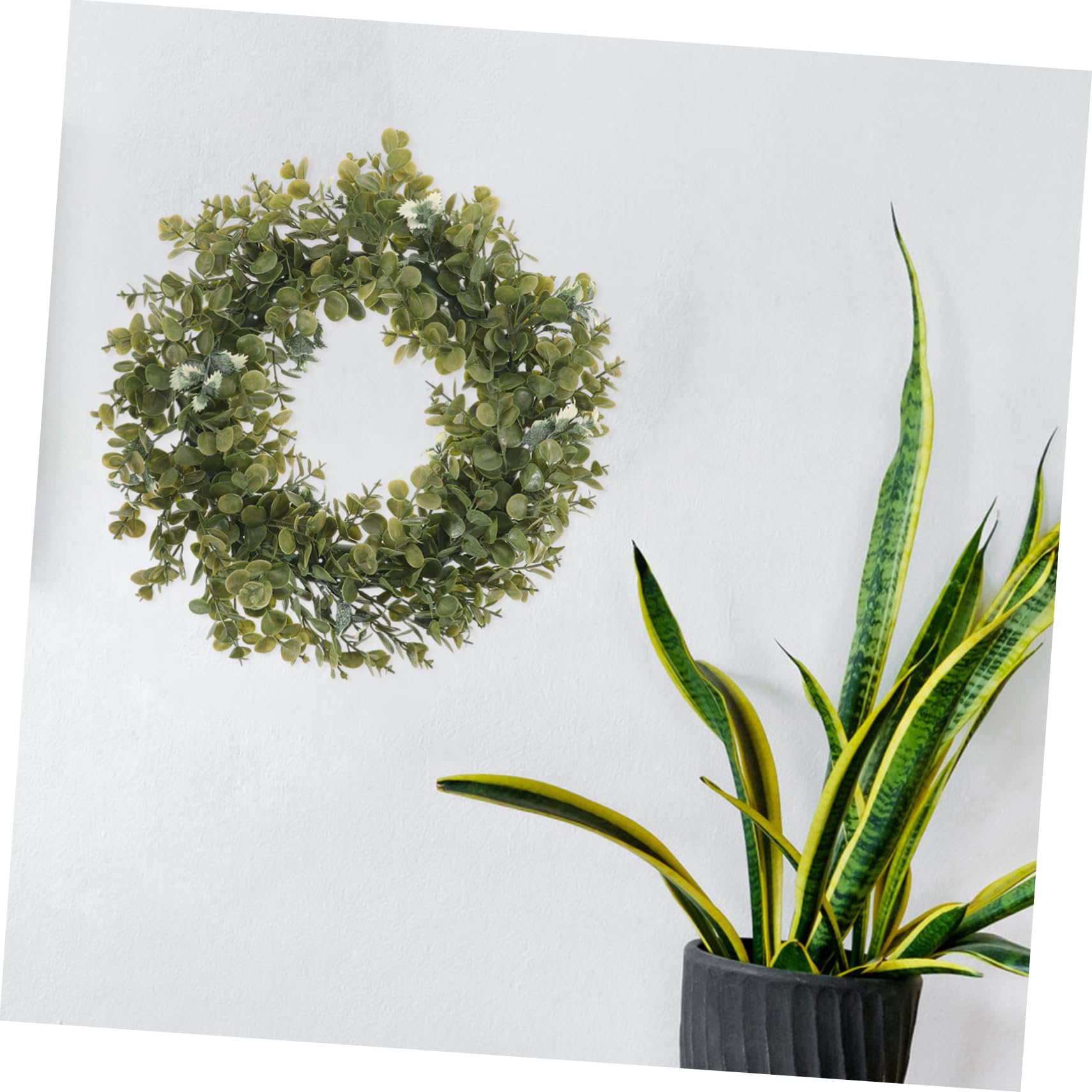 1stück Emulierte Eukalyptus Wreath Für Hochzeiten Und Dekoration Grün Künstliche Pflanze Für Innen Und Außendekoration Für Festlichkeiten Und Events