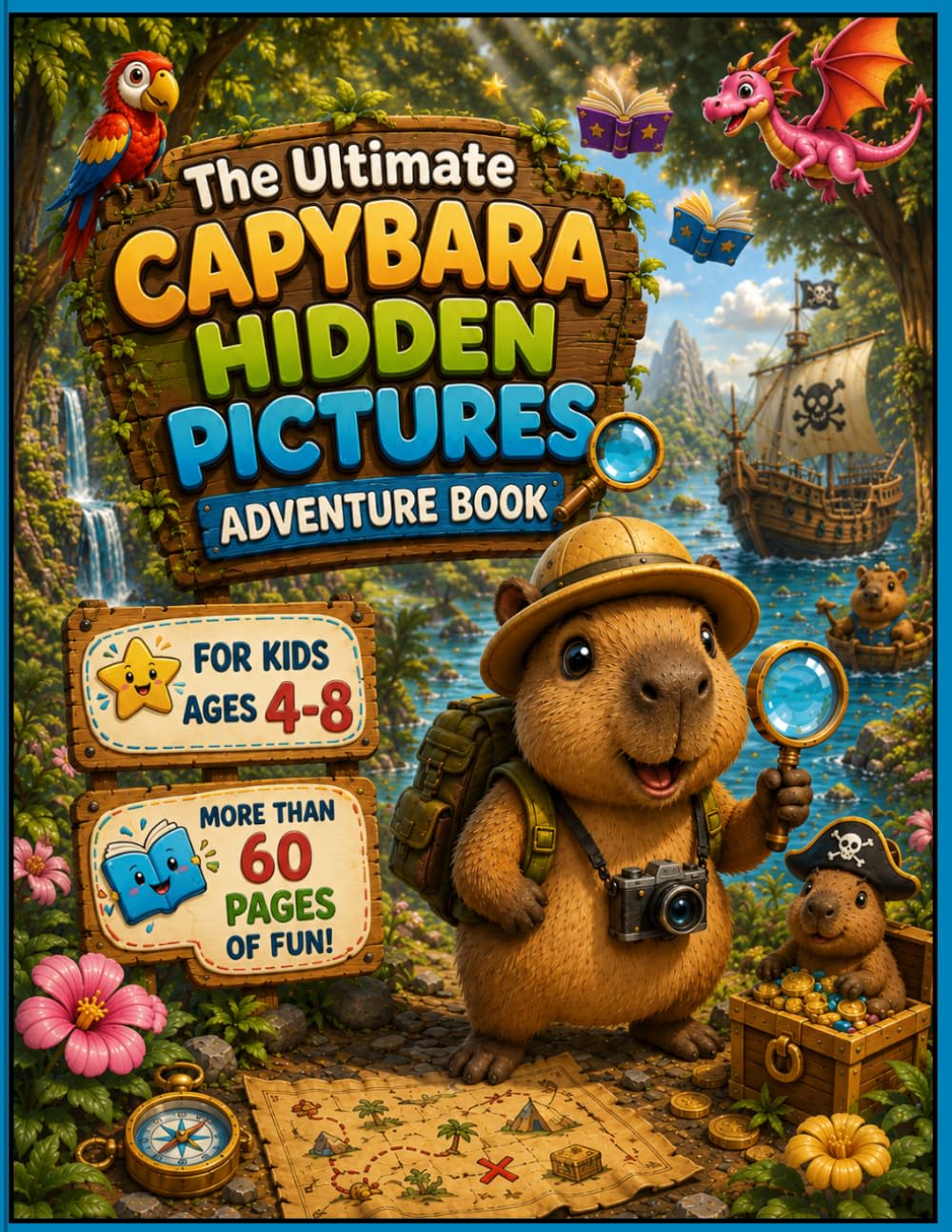 The Ultimate Capybara Hidden Pictures Adventure Book: 60 Fun Hidden Picture Adventures for Kids Ages 4–8