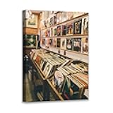 Novatique Vinyl Records Wall Art Music Wall Art Vintage Album Record Store Wall Painting Music Poster Canvas Prints for Living Room Bedroom,12 x 16inch