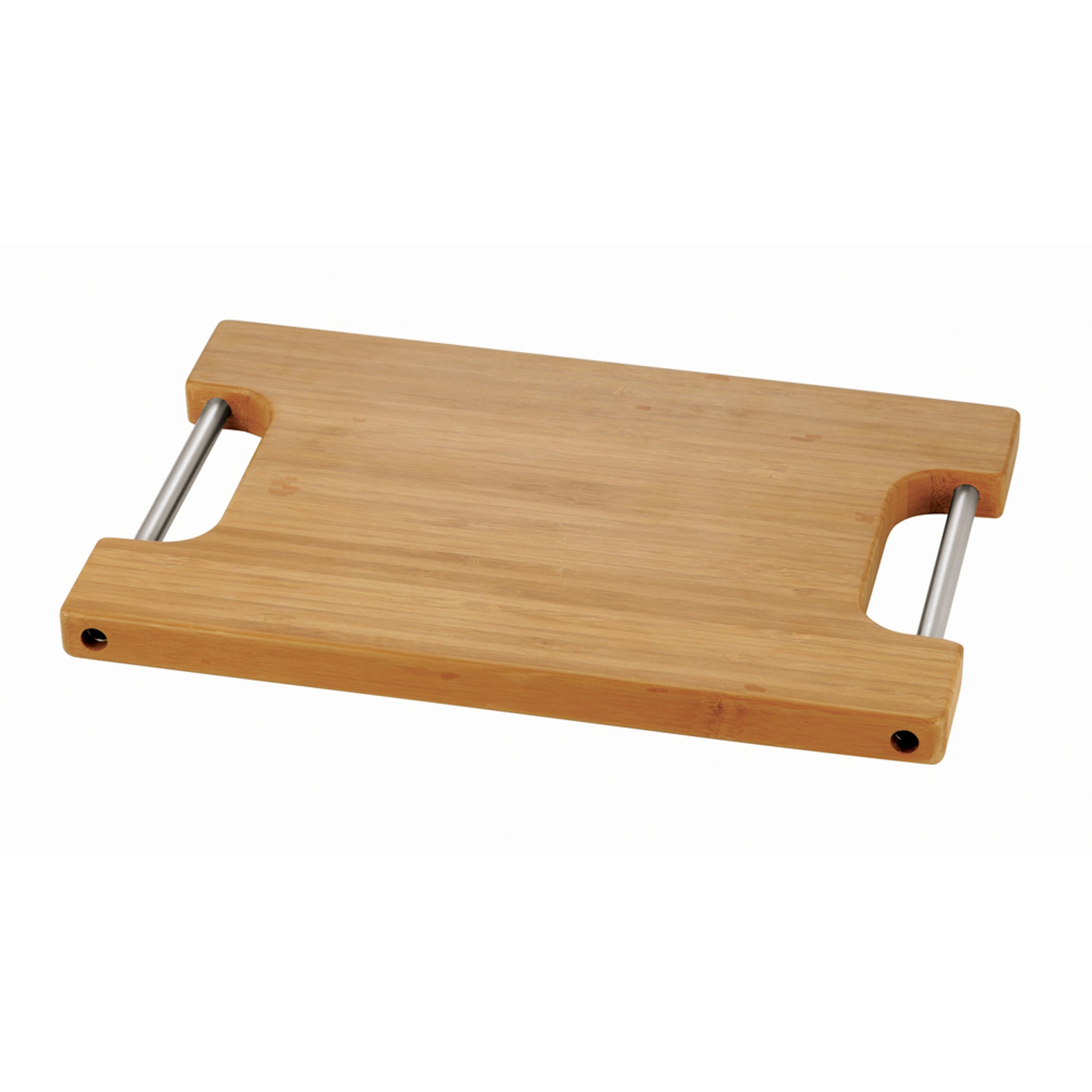 Planche à découper en bambou InterDesign contre les rayures, avec structure inox durable