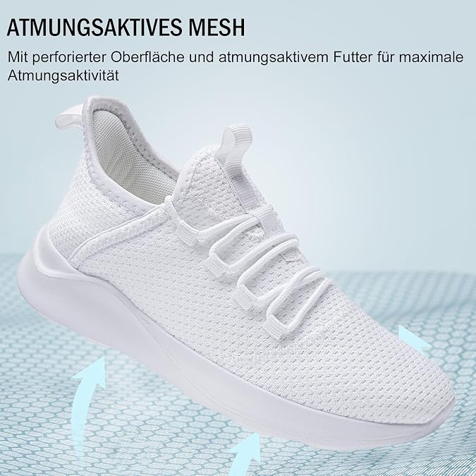 Running Shoes Men's Breathable Sports Shoes Trainers Running Shoes Road Running Shoes Tennis Shoes Lightweight Jogging Shoes Leisure Training Shoes Gym