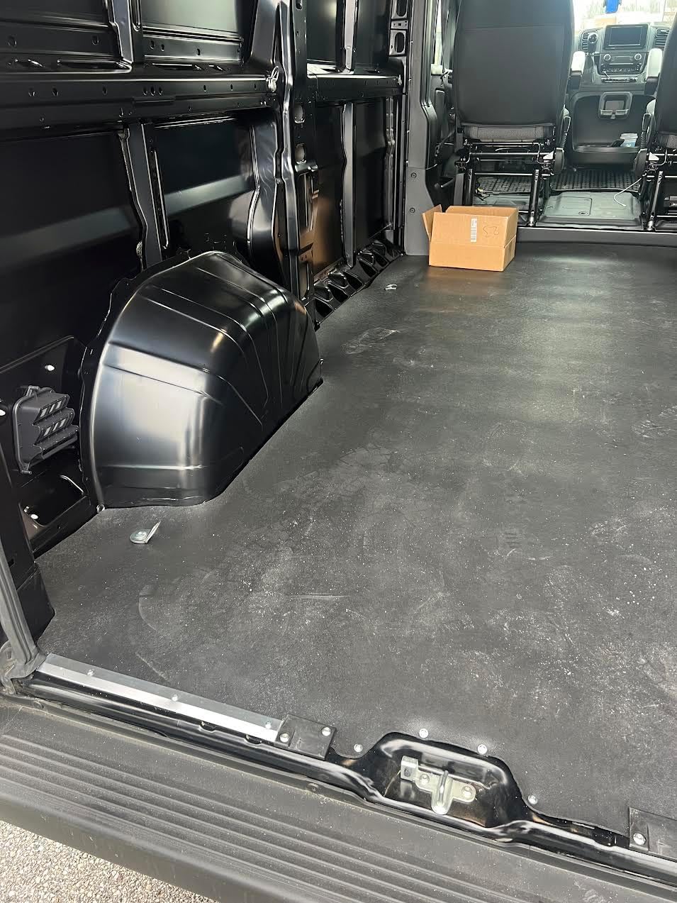REZAW-PLAST Floor Mat for 2014-2025 Dodge Ram Promaster Cargo Mat with /136WB & 10ft Cargo Length/Anti Slip Heavy Duty Bed Liner Promaster Van Accessories Black