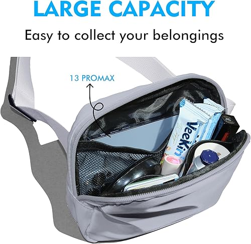 Miniatura 3 de Riñonera cruzada para mujeres y hombres, cangurera cruzada para mujer, mini riñoneras, bolsa de cintura de moda con correa ajustable para correr,