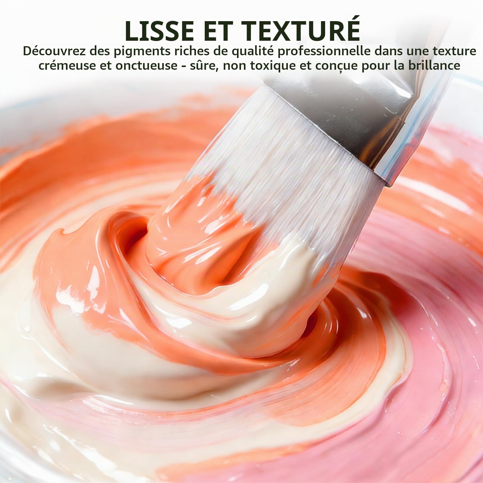 ABEIER Lot de 15 peintures acryliques imperméables pour l'extérieur, grandes bouteilles de 250 ml, couleurs résistantes à la lumière pour débutants, adultes et artistes sur bois, pierres, murs