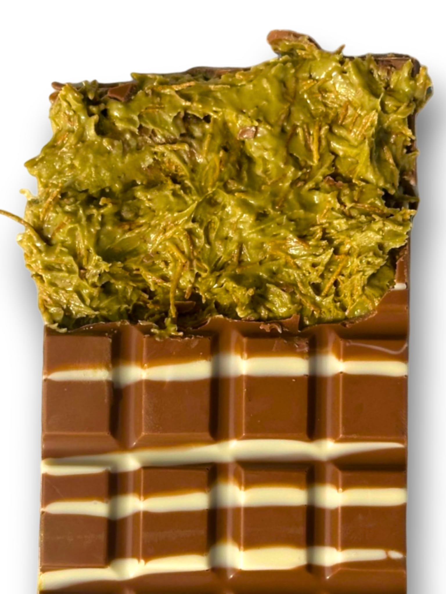 Czekolada Dubajska XXL z pistacjami, ręcznie robiona, 220 gramów, (Pełnowymiarowa, Czekolada Mleczna)