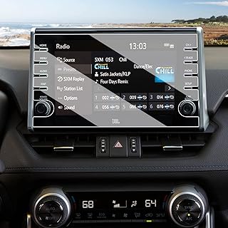 TTCR-II Compatible with 2022 Toyota RAV4 JBL Screen Protector, 9-Inch Tempered Glass Touchscreen Protector For 2022 RAV4 Adventure/Limited/TRD/Prime SE/Hybrid Limited and XSE Navigation Display