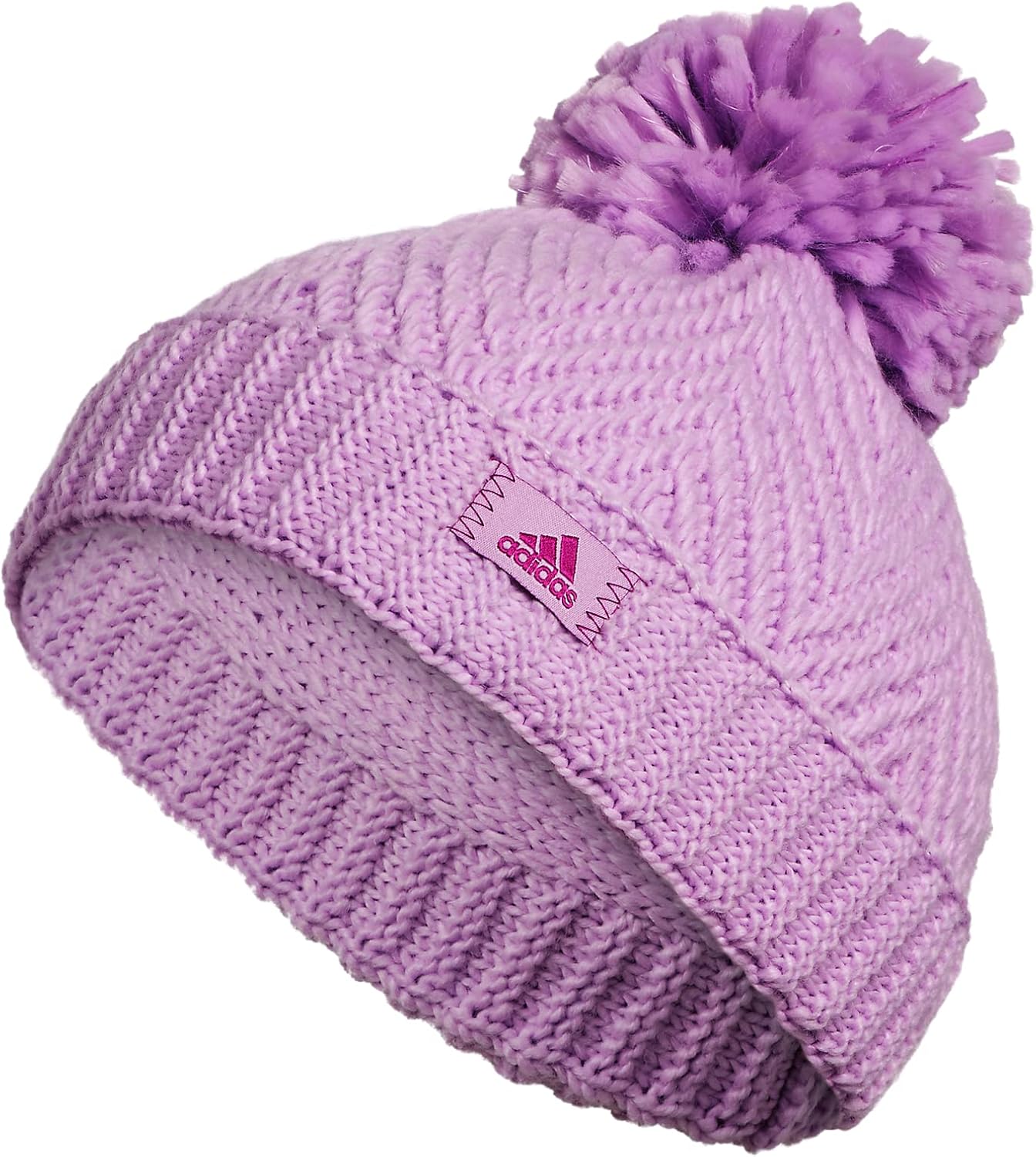 adidas Boys' Kids Twilight Ballie Pom Beanie, Bliss Lilac Purple/Pulse Lilac Purple, One Size: Clothing, Shoes & Jewelry