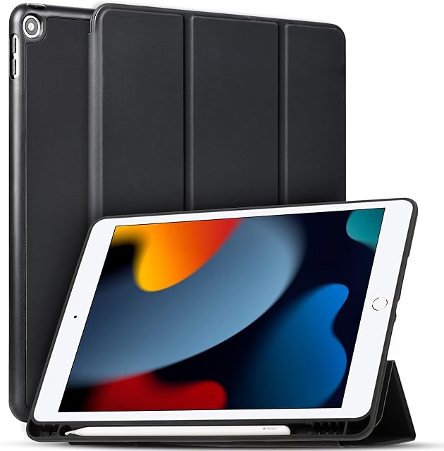 Migeec for iPad 10.2 inch Case (7th generation 2019) Auto Wake/Sleep Feature Standing Cover, black