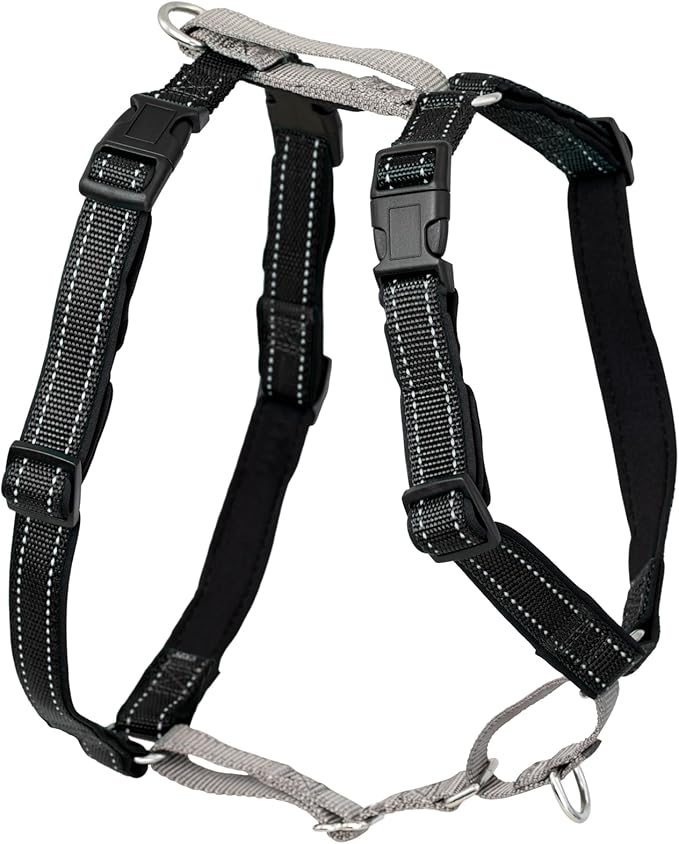 PetSafe 3-in-1 - Arnés Pectoral para Perros con Enganche Frontal - para Paseos Controlados - Negro - XS