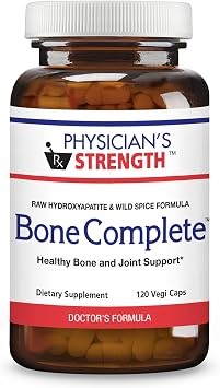 Physicians Strength Bone Complete - 120 Vegi Capsules - Healthy Bone & Joint Support - Non-GMO - 60 Servings