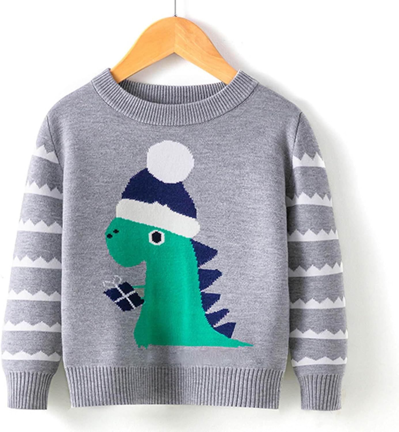 Newborn Baby Boy Girl Christmas Sweater Ribbed Knit Lightweight Pullover