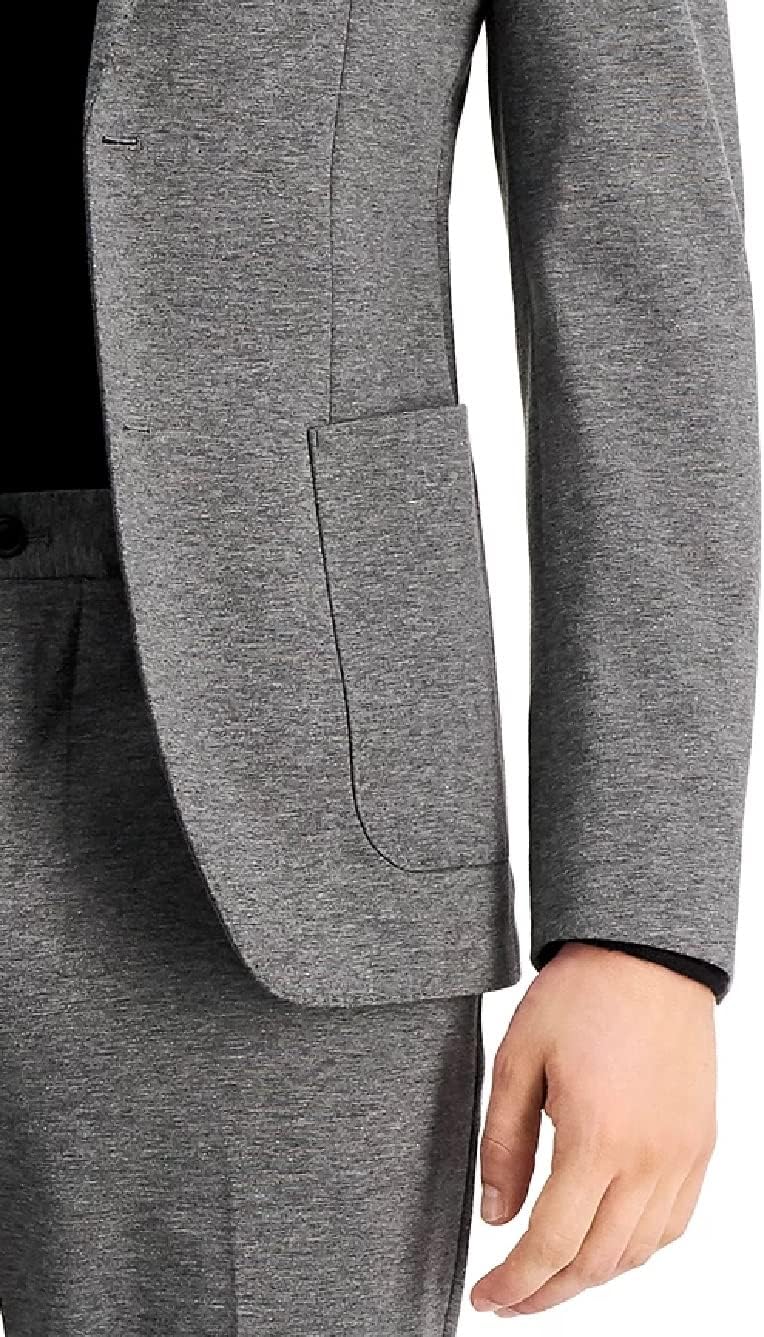 Calvin Klein Mens Slim Fit Two Button Blazer Jacket, Grey, Large (Regular)