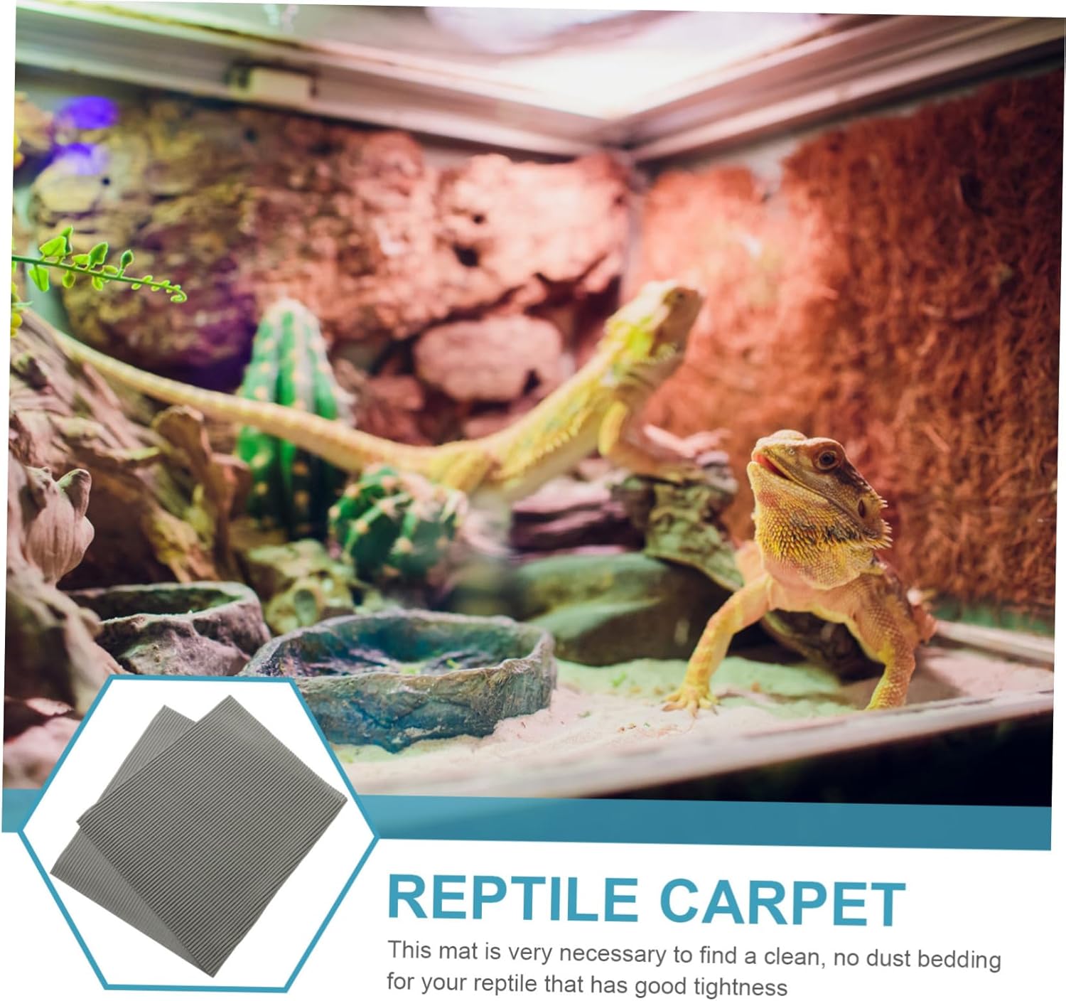 Terrarium Liner Reusable Reptile Carpet for Snakes Turtles and Lizards Easy Cut Bedding for Reptile Tanks for Pet Owners