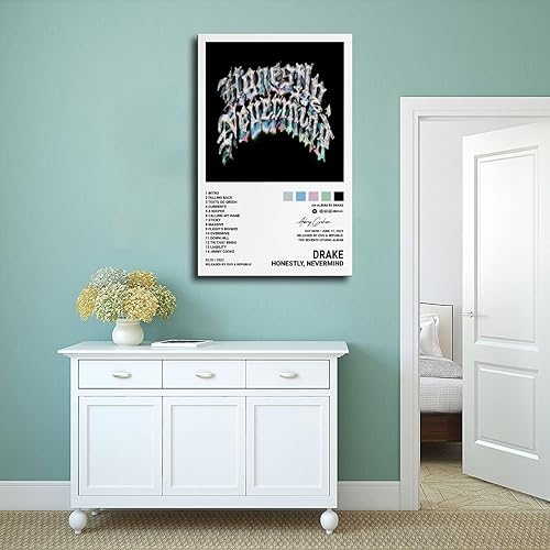 Miniatura 4 de metegate Póster de Drake Honestly Nevermind con cubierta de álbum, póster de lienzo para decoración de dormitorio, paisaje deportivo, oficina,