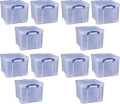 Really Useful Box 32 Liter Storage Container, 12 Pack