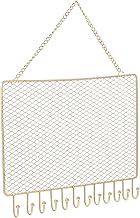 DOITOOL Rectangle Iron Wall Mounted Jewelry Display Rack Organizer Earring and Necklace Holder Hanging Rack for Home Storage Multifunctional Decorative Organizer for Accessories