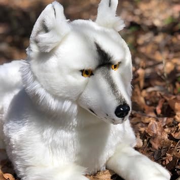 Auswella OswegoTM Plush Artic Wolf- Stuffed Animal Wolves