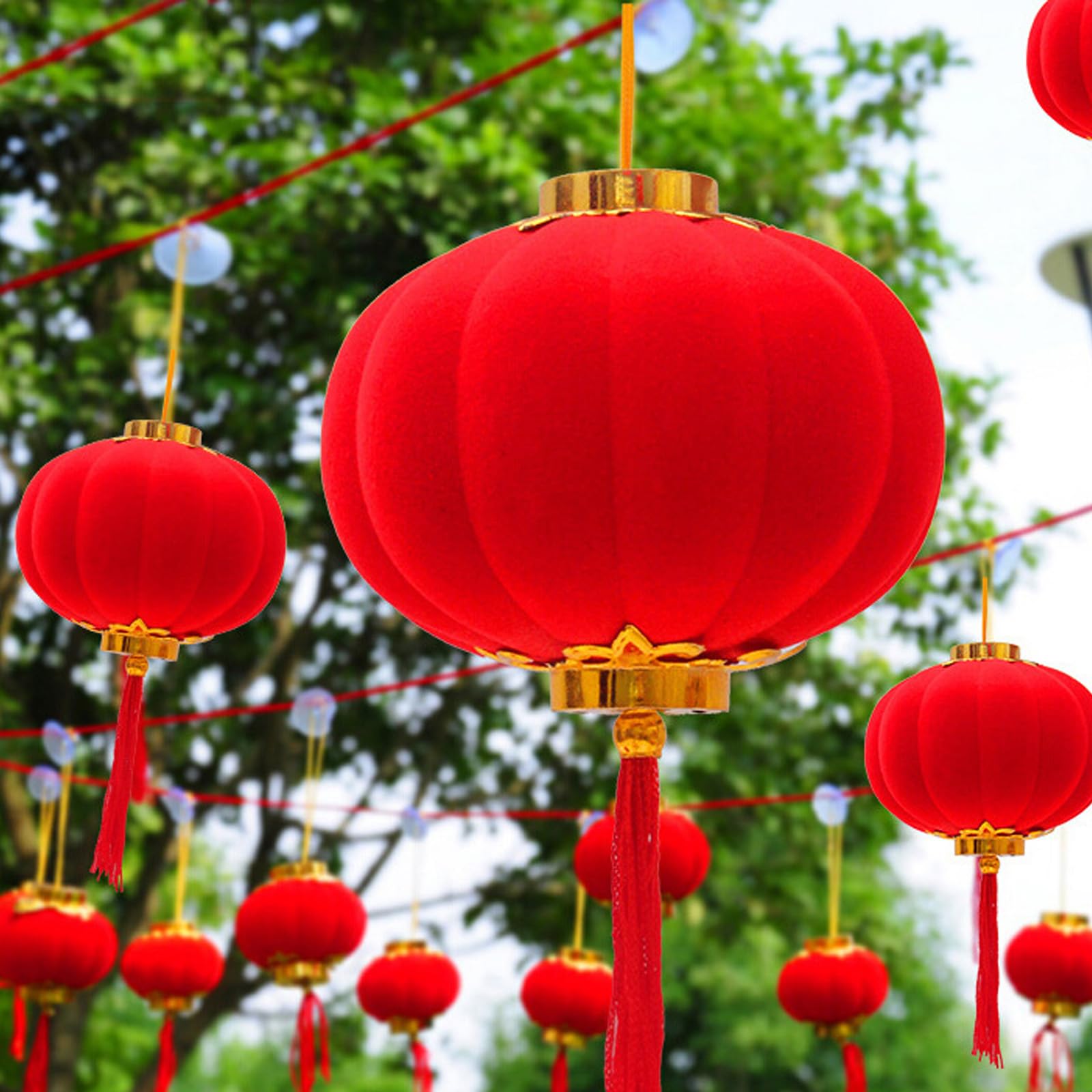 30 PCS Mini Lanterne Cinesi Rosse, Lanterne Rosse Cinesi Decorazioni, Decorazione Tradizionale da Appendere per Capodanno, Festa di Primavera, Matrimoni e Feste