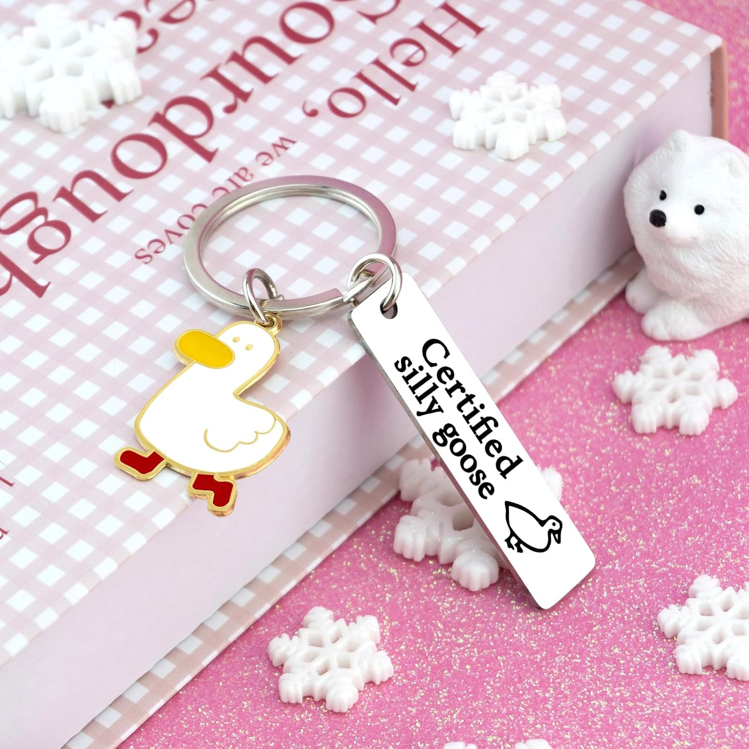 Silly Goose Keychain Funny Keychain Novelty Keychains for Friends Teen Girl image 3