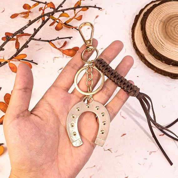 Horse Bag Charms Western Keychain Horse Gifts for Women Girls | Western Bag Charms Equestrian Gifts for Horse Lovers Horseshoe Keychain Horseshoe Charm for Women