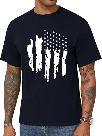 American Flag Shirt Patriotic T-Shirt for Men