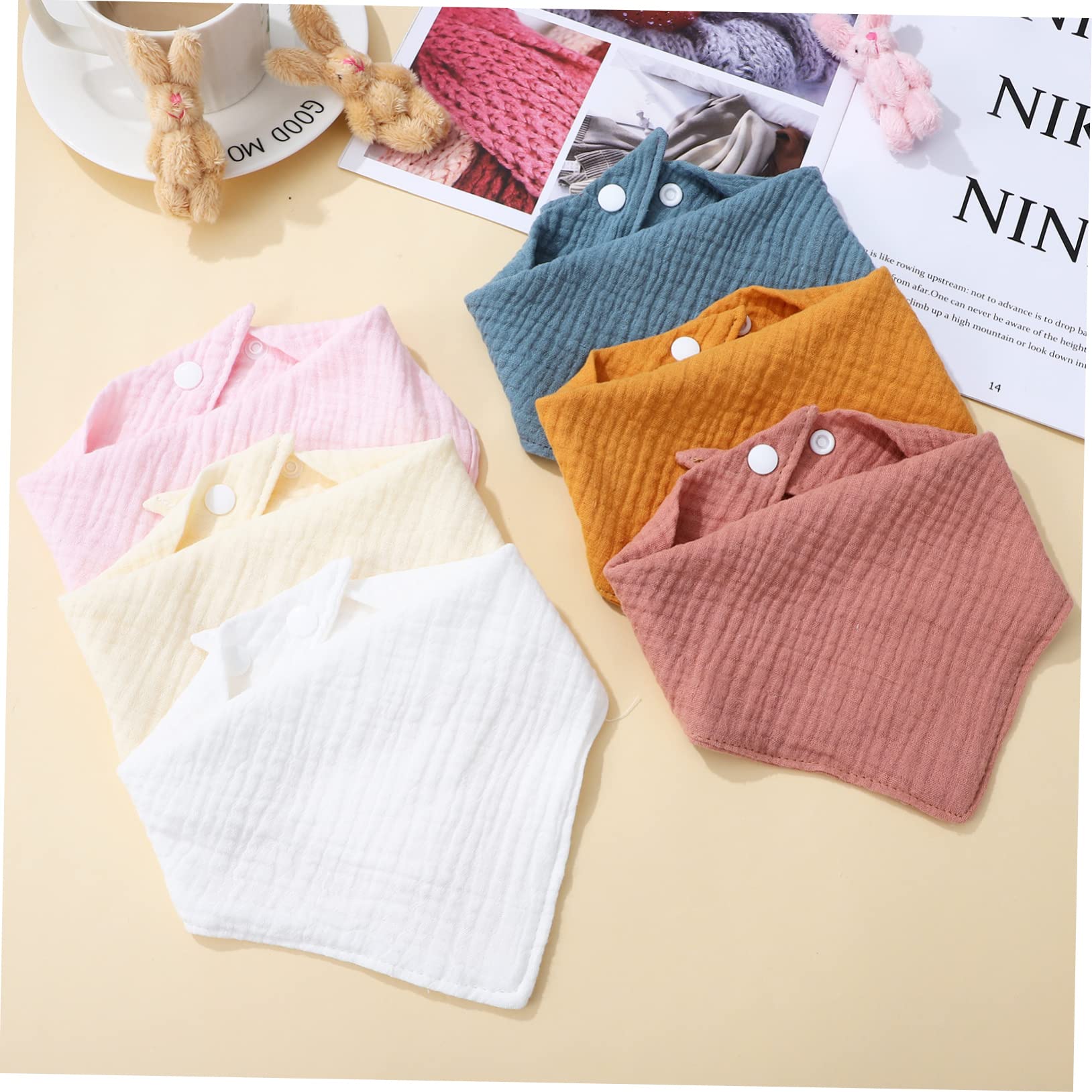 VICASKY Paño De Baberos Infantiles Baberos De Regate Niños De Muselina 0-6 Meses De Bebe 0-3 Meses Pañuelo De Baba De Turbante Bebe Gasa