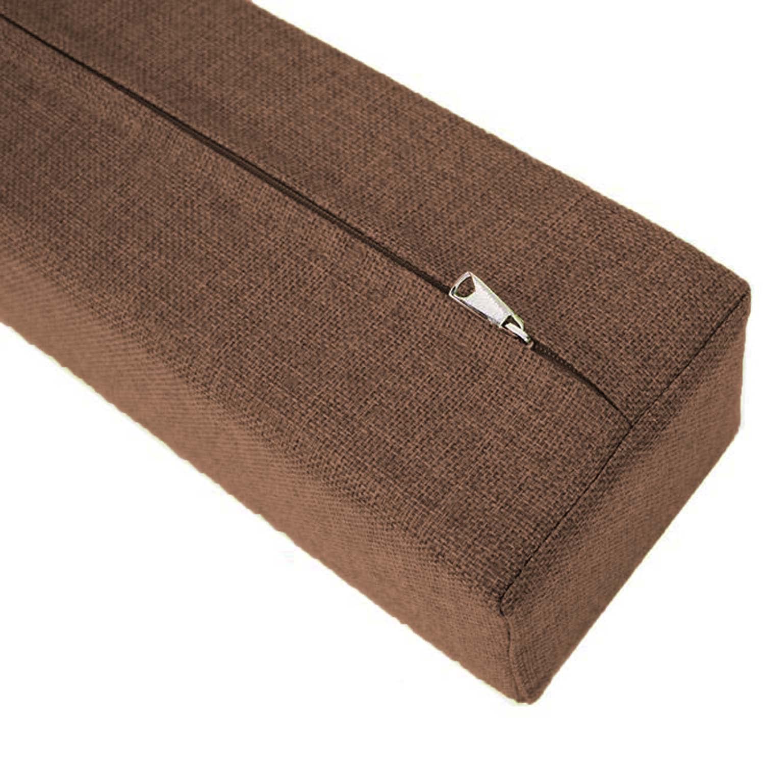 Long Bolster Pillow Body Support Cushion Custom Size Bed Headboard Pillow Thick Foam Rectangle Mattress Gap Filler, Removable Long Armrest Cushion