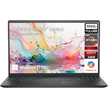 Dell Laptop 15 Inch Touchscreen Computer, 15.6" FHD IPS Touch Screen Laptop for Business & Student, AMD Ryzen 5 >i7-1255U, 12GB RAM 256GB SSD, Windows 11 Pro, Copilot AI|10-Key|Wi-Fi|USB-C|HDMI