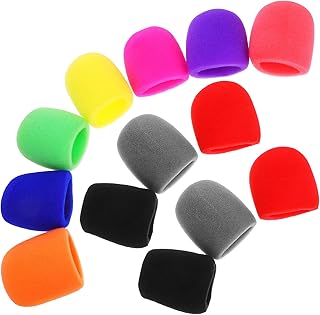 Homoyoyo 20pcs Colorful Ktv Microphone Sponge Covers Windshield Set with 10 Colors, Disposable Mic Filters for Handheld Microphone Accessories Suitable for Karaoke and Broadcasting