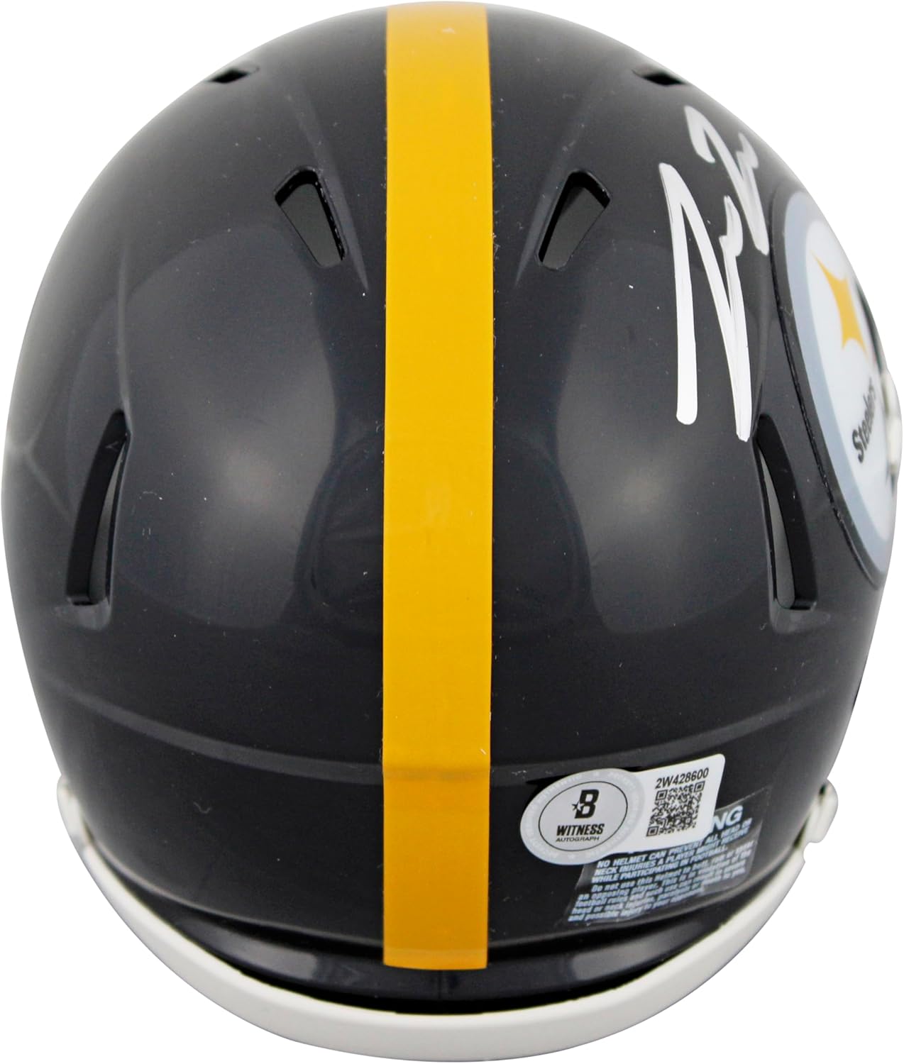 Steelers Pat Freiermuth Signed Speed Mini Helmet w/Silver Sig BAS Witnessed