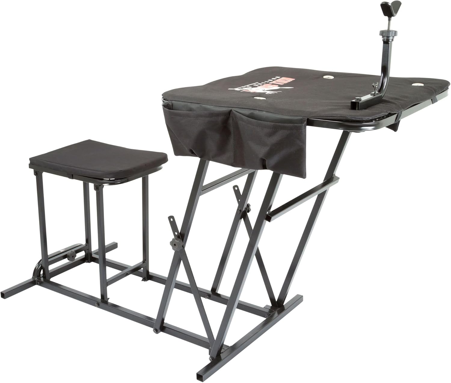 Kill Shot Portable Shooting Bench Seat 300 lb Capacity with Adjustable Table & Gun Rest