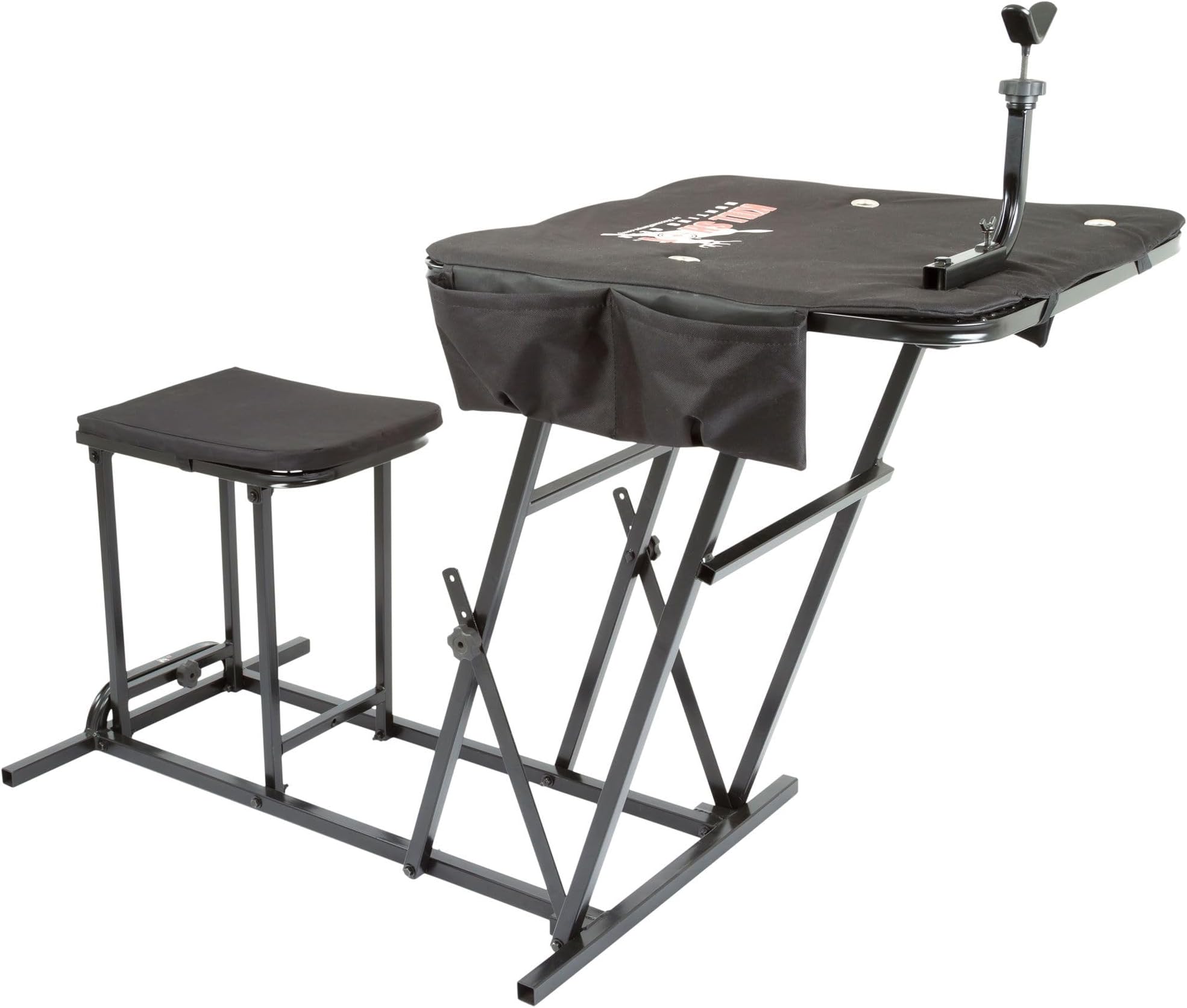 Kill Shot Portable Shooting Bench Seat 300 lb Capacity with Adjustable Table & Gun Rest