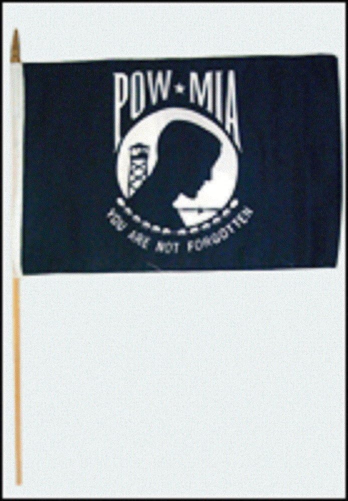 AES Pow Mia 12"x18" Stick Flag (12) One Dozen