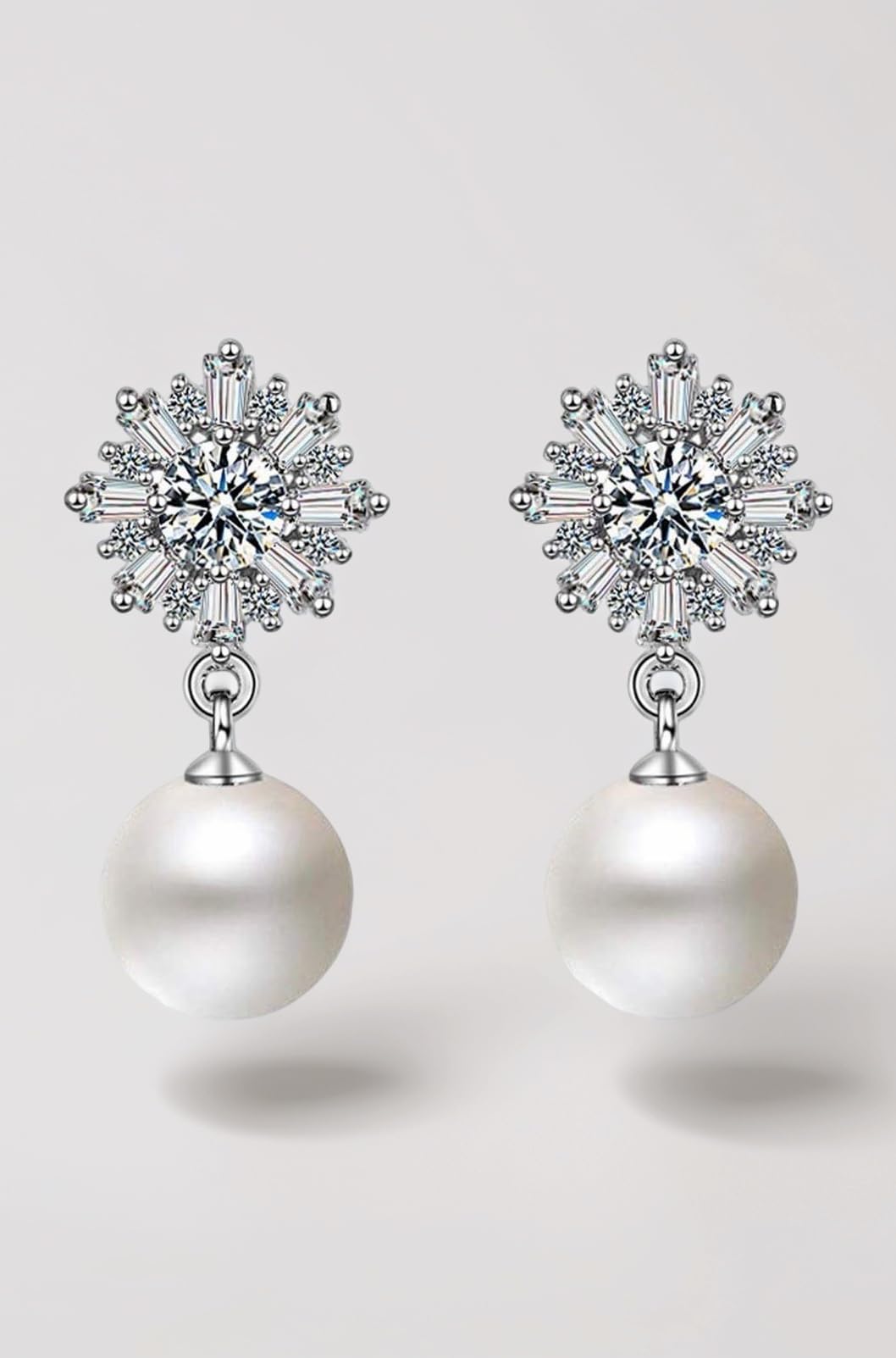 Latest Stylish Crystal Pearl Earrings for Women and Girls