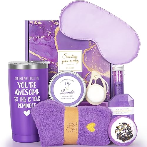 Regalos de cumpleaños para mujeres, 9 piezas, ideas únicas, juego de cesta de regalo relajante para su amistad, mamá, hermana, mejor amiga, esposa, disponible en Yaxa Venezuela