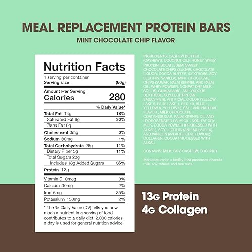 Miniatura 2 de Obvi Bar barra de proteínas de reemplazo de comidas hecha con ingredientes saludables barra de aperitivos llena de colágeno y proteínas nutrientes