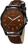 Watch for Men, Fashion Minimalist Wrist Watch Waterproof Quartz Analog Date with Leather Strap