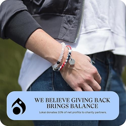 Miniatura 375 de Lokai NFL Football Collection - Pulseras de cuentas para hombres y mujeres, joyería de silicona, pulsera de moda para un ajuste cómodo