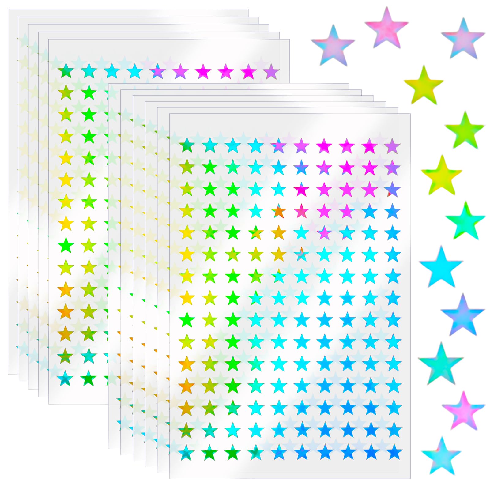 Giantree 270 Adesivi A Stella In Gomma EVA – 3 Dimensioni E 6 Colori – Autoadesivi Per Scrapbooking E Decorazioni Fai Da Te