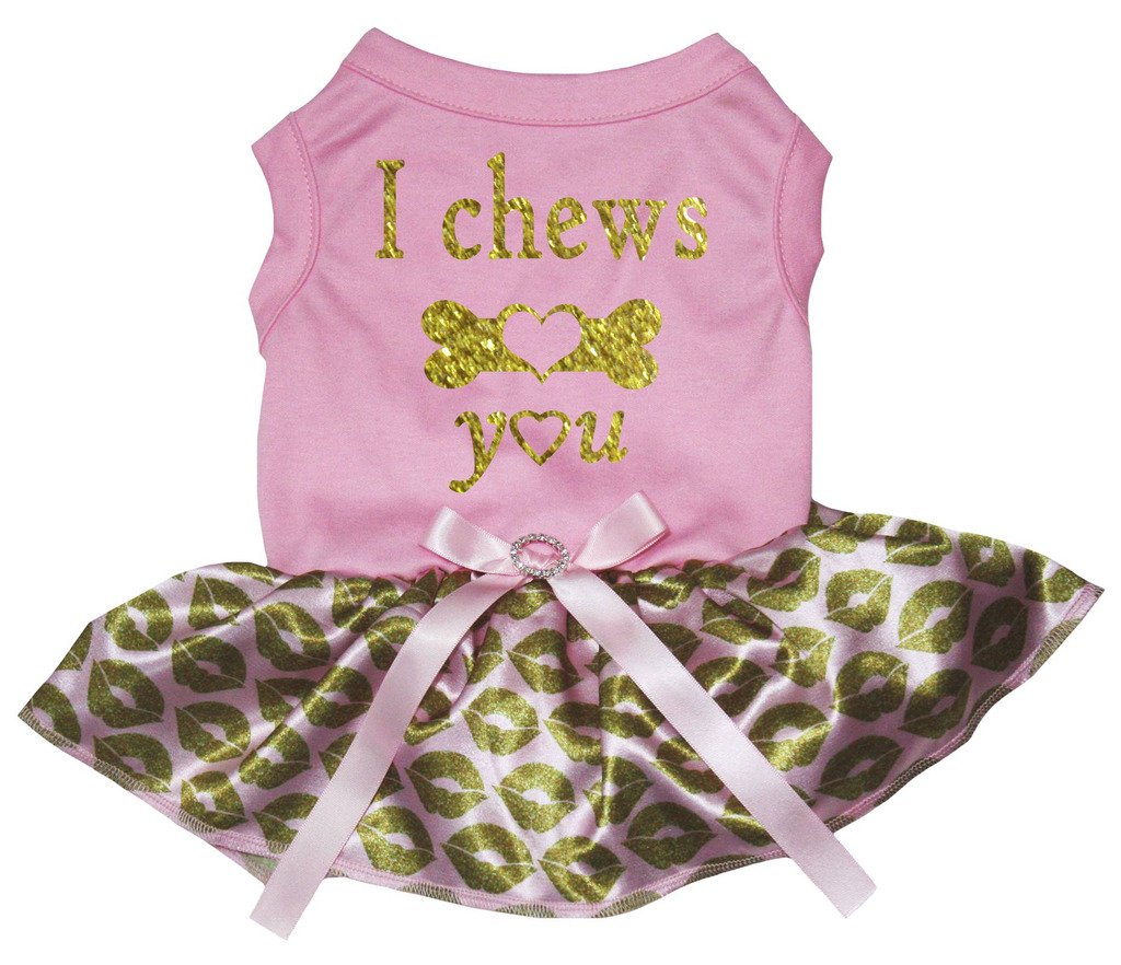 Vêtements pour chiot à rayures et robe légère imprimée pour petit chien
