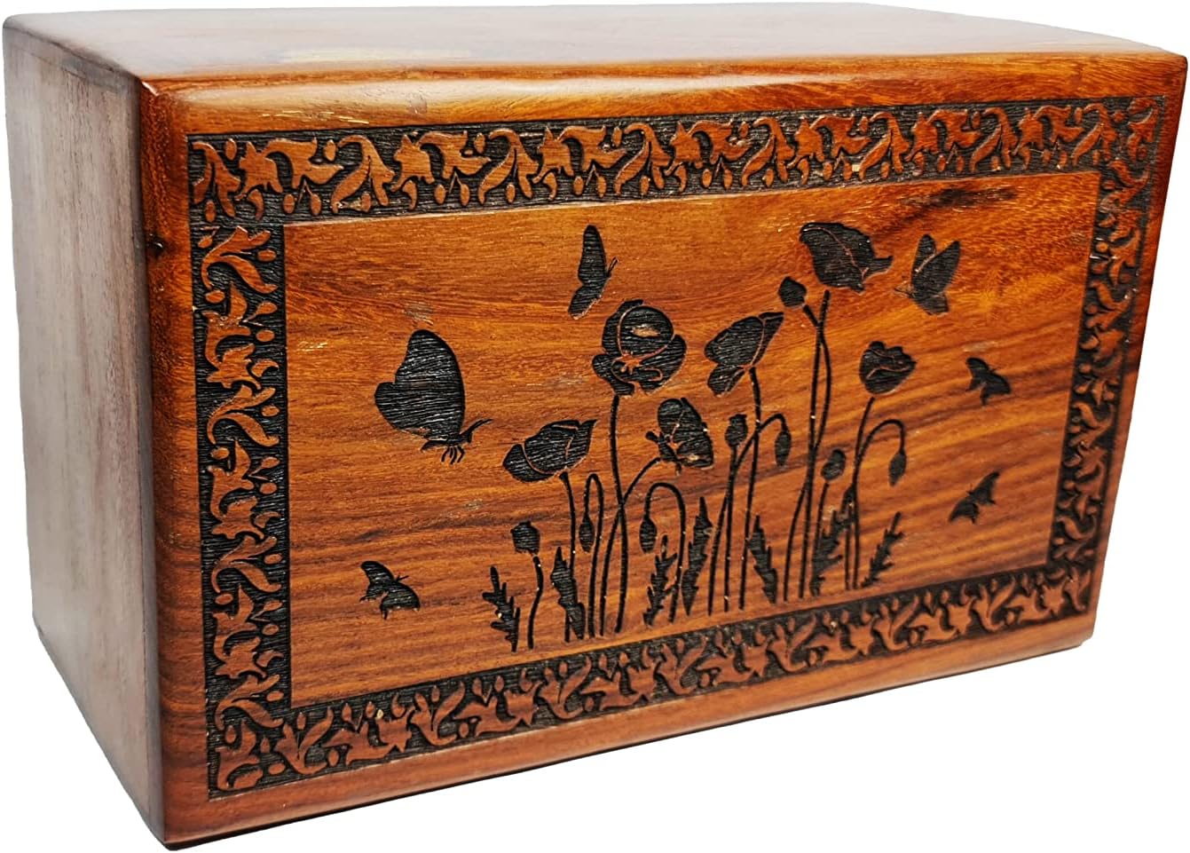 Prime Art Flowers Engraved Handmade Premium Quality URN for