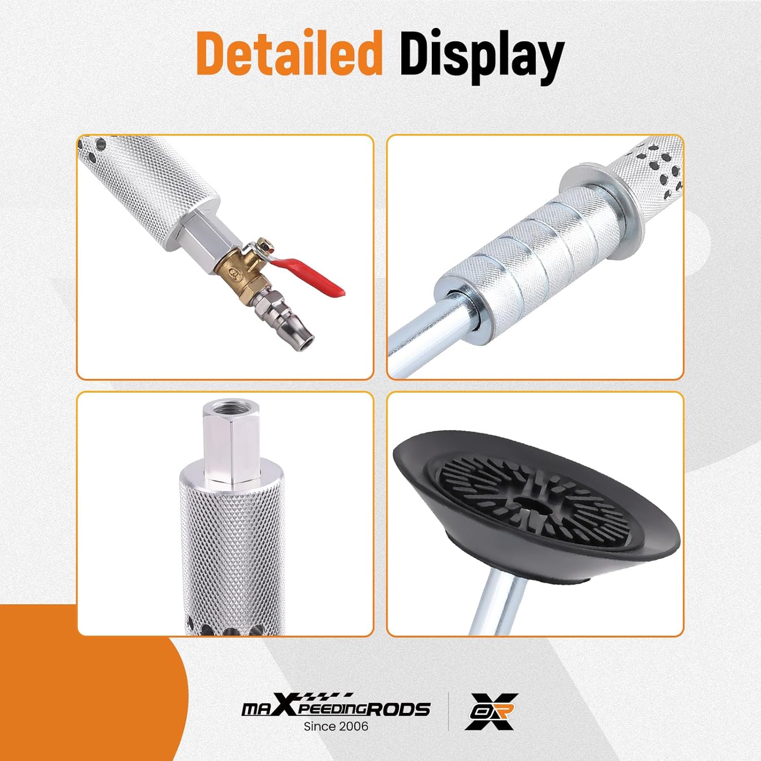 maXpeedingrods Upgraded Car Dent Puller Air Pneumatic Dent Puller, Slide Hammer Puller with 3 Suction Cups 3.2” 4.7” 5.9”, Auto Body Dent Repair Kit, 24.2” Dent Removal Hand Tool