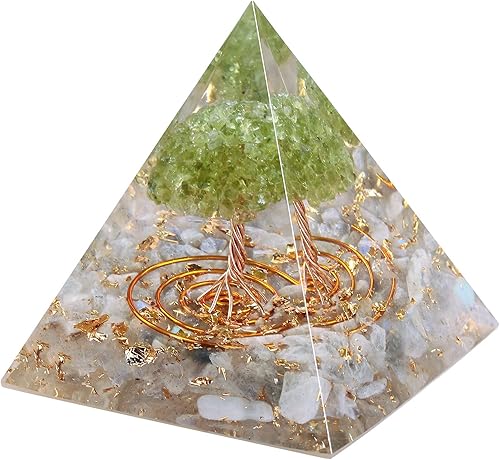 Miniatura 4 de Rockcloud Árbol de la Vida Pirámide Orgónica Generador de Energía Reiki Piedra de Cristal de Piedra en Casa Oficina Hecho a Mano Decoración para